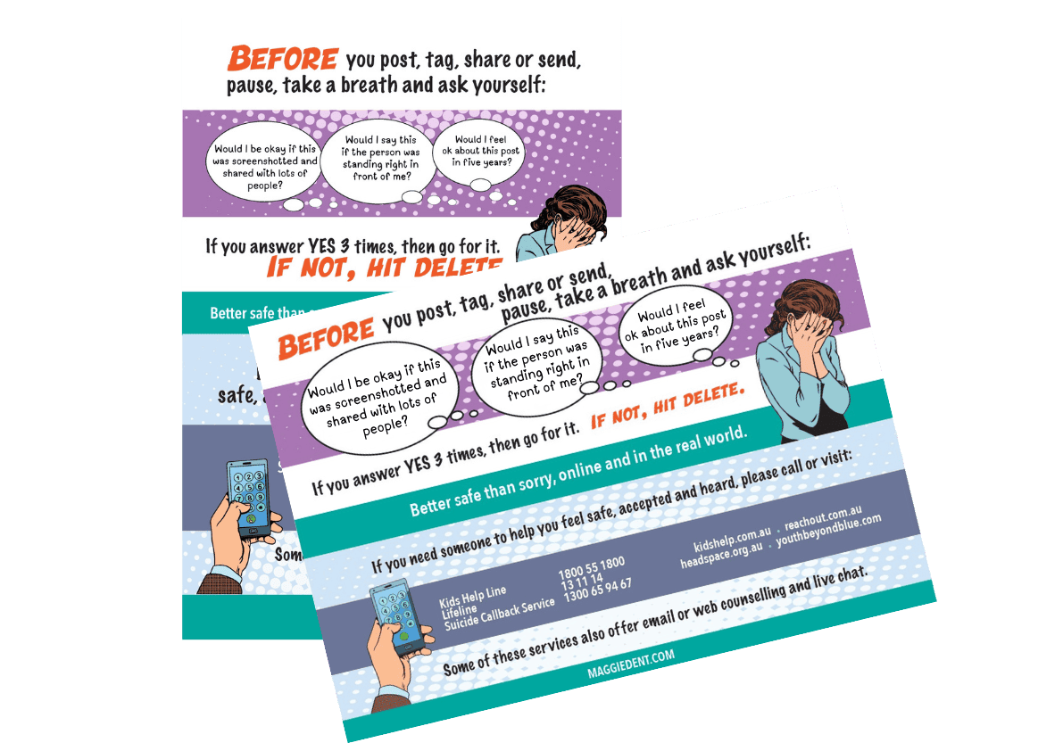Social Media Reminder Poster Download for Schools